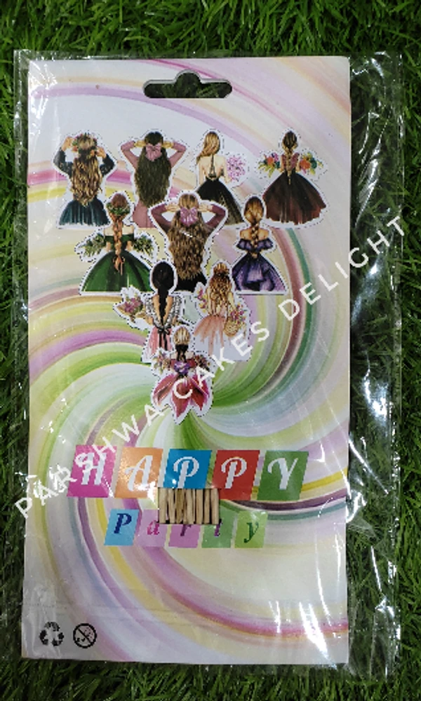 PAPER TOPPER - 10 PCS, BACK GIRL