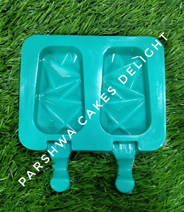 2 Cavity Geometric Gem Origami Shape Silicone Popsicle Cakesicle