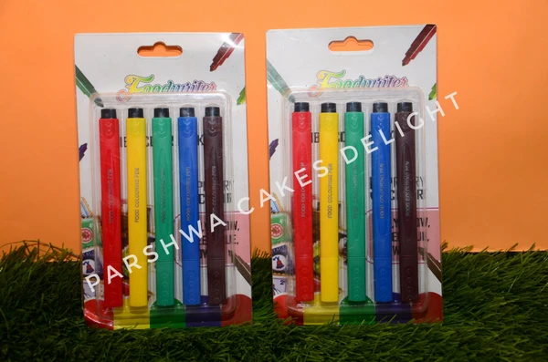 5 IN 1 EDIBLE MARKER  - RED, YELLOW, GREEN, BLUE, BROWN