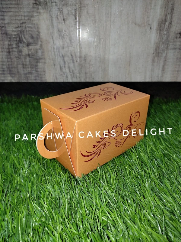 HANDLE CHOCOLATE BOX  DESIGN 1 - 7(L)*11.5(H)*5(B)CM, ORANGE 10 PCS