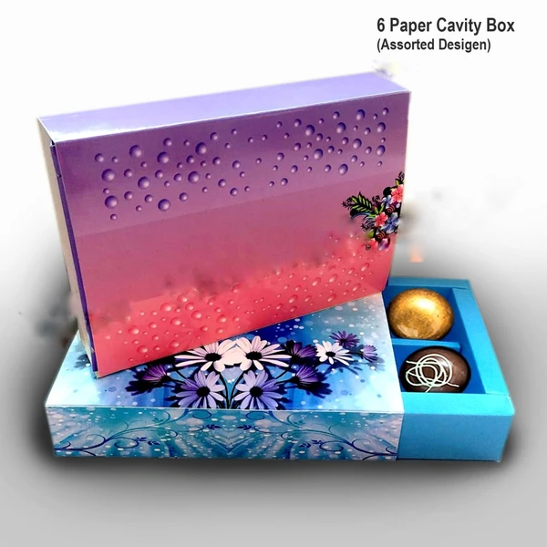 NEW 6 CAVITY CHOCOLATE BOX - ASSORTED SHADE BLUE/ PURPLE, 10 PCS