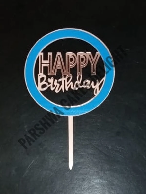 CIRCLE ACRYLIC TOPPER - SKY BLUE