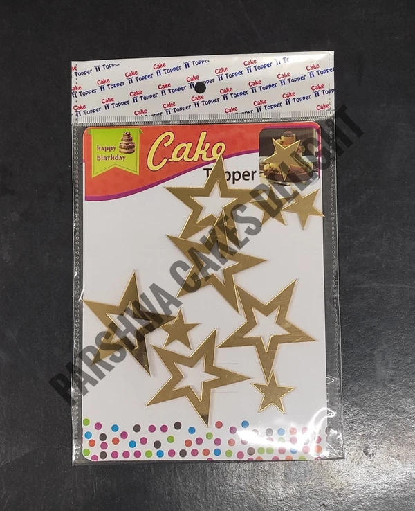 ACRYLIC STARS - GOLD, 5 SETS