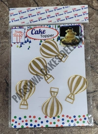 ACRYLIC PARACHUTE - GOLD, 5 PCS PACK