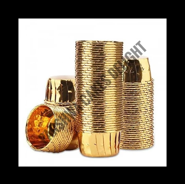 Metallic Foil Paper Cake Baking Cups  - GOLD, 50PCS