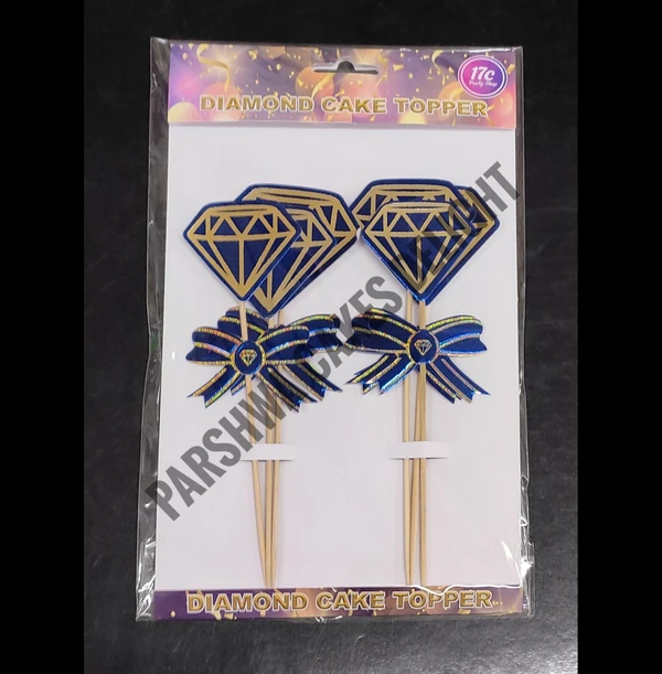 DIAMOND TOPPER - BLUE, 6 PCS