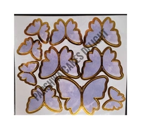 BUTTERFLIES WITH STRING - 1 PKT, PURPLE