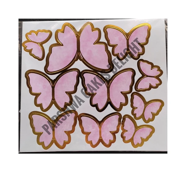 BUTTERFLIES WITH STRING - PINK, 1 PKT