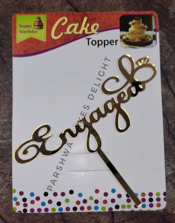 ACRYLIC TOPPER N - Engaged, 4.5 INCH, 15