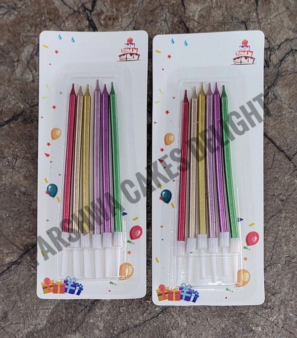 METALLIC CANDLE - MULTI, 24 PACK OF 6 PCS EACH