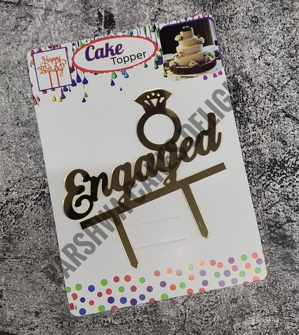 ACRYLIC TOPPER N - Engaged, 4.5 INCHES, 57