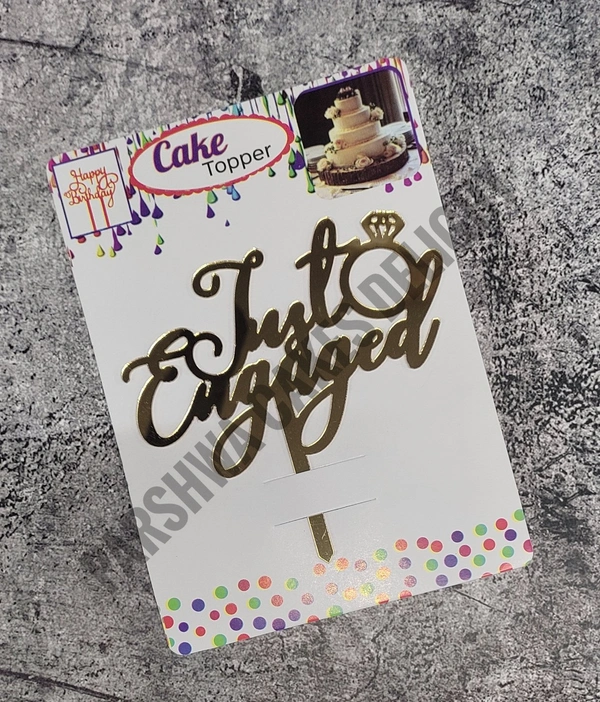 ACRYLIC TOPPER N - Just Engaged, 4.5 INCHES, 59