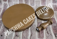 ALUMINIUM BELL CAKE STAND - GOLD, PLATE SIZE 12 INCH