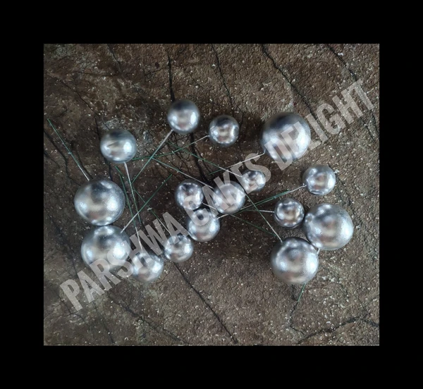 IMPORTED FAUX BALLS - SILVER, 2Cm - 2.5Cm - 3Cm - 4Cm