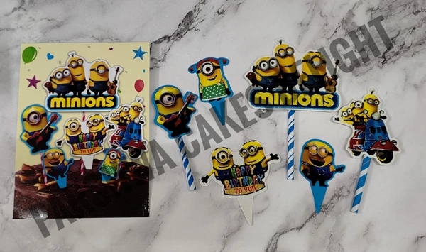 GLITTER THEME TOPPER - MINION