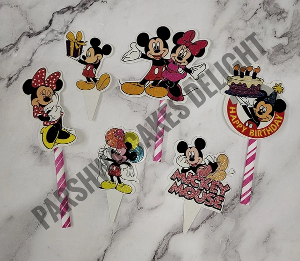 GLITTER THEME TOPPER - MICKEY MINI