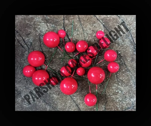 IMPORTED FAUX BALLS - RED, 2Cm - 2.5Cm - 3Cm - 4Cm