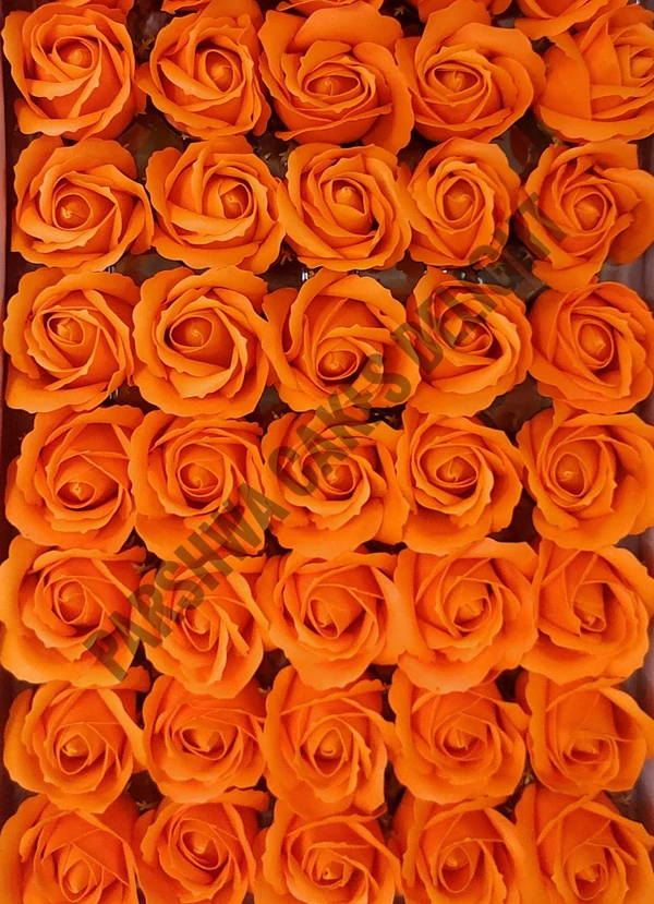 SOAP ROSE - ORANGE, 1 PACK OF 4 PCS