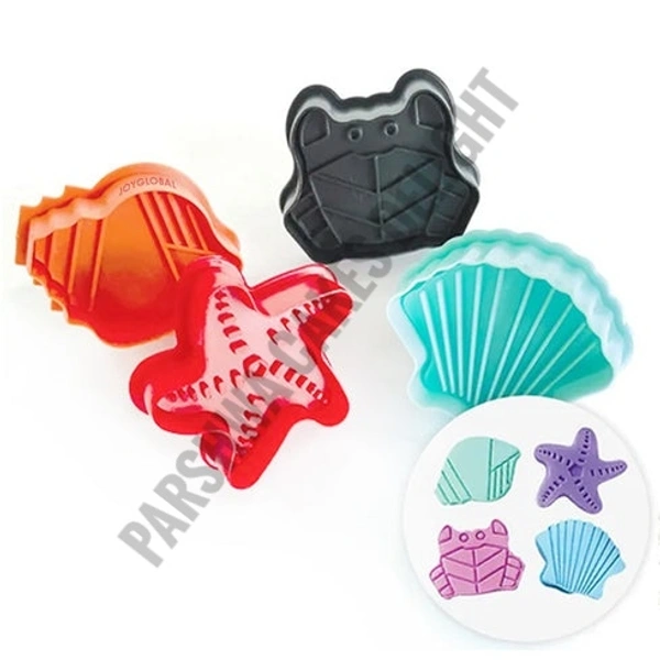 SEA ANIMALS PLUNGER CUTTER - 4 PCS