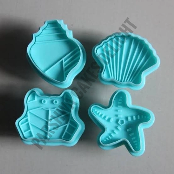 SEA ANIMALS PLUNGER CUTTER - 4 PCS