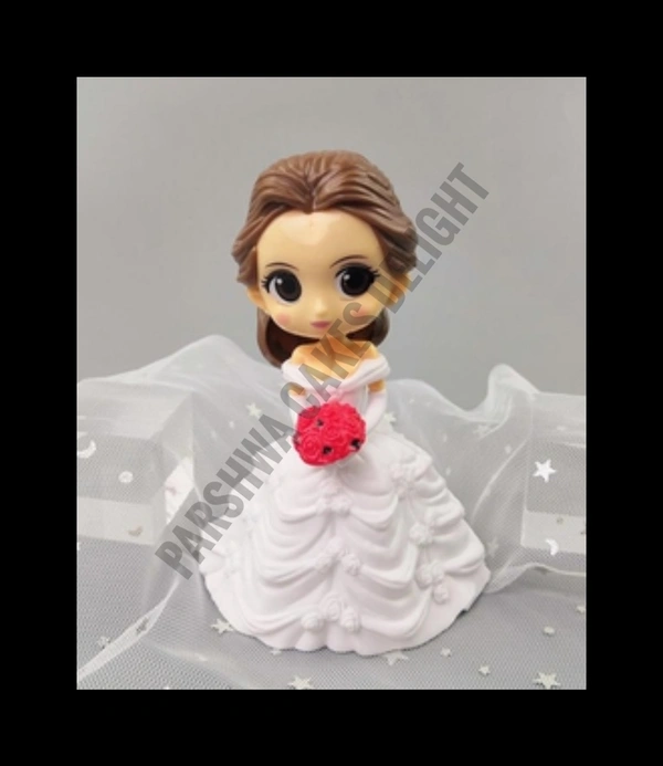 CAKE TOPPER PRINCESS - 1 PC, WHITE