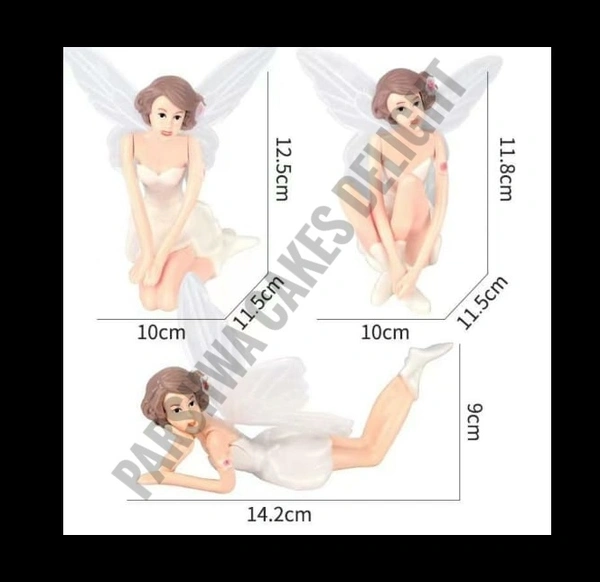 WHITE FAIRY ANGELS - 3 PCS PACK