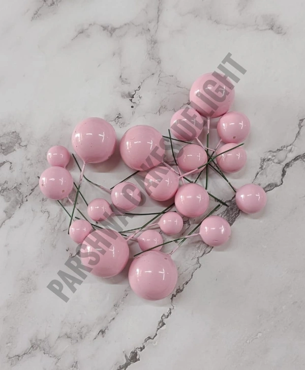 IMPORTED FAUX BALLS - PINK, 2Cm - 2.5Cm - 3Cm - 4Cm