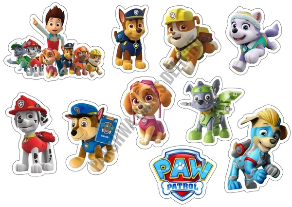 PAPER TOPPER - 10 PCS, PAW PATROL