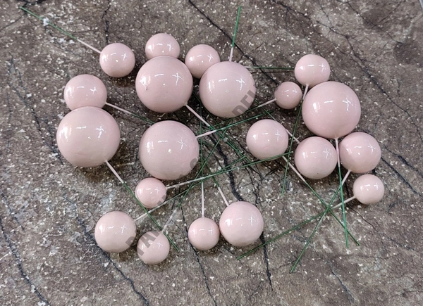 IMPORTED FAUX BALLS - PEACH, 2Cm - 2.5Cm - 3Cm - 4Cm