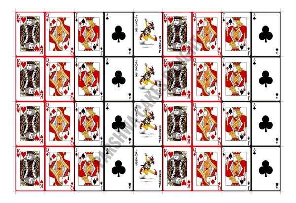 STICKER - PLAYING CARDS, 36 STICKERS