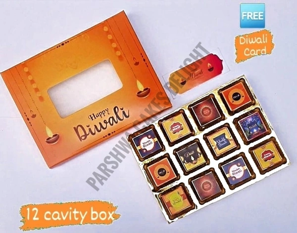 Diwali Chocolate Cavity Box - 5 PCS PACK, DELIGHT 1, 12 CAVITY