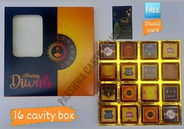 Diwali Chocolate Cavity Box - DELIGHT 2, 5 PCS PACK, 16 CAVITY