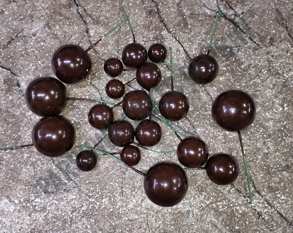 IMPORTED FAUX BALLS  - 2Cm - 2.5Cm - 3Cm - 4Cm, BROWN