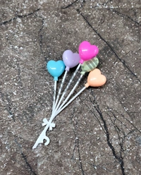 IMPORTED TOPPER - HEART, 1 PC