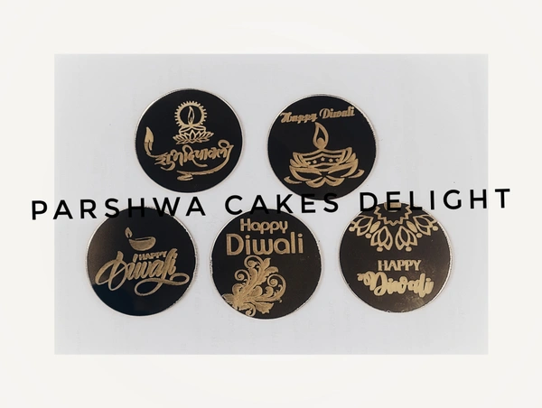 DIWALI COIN TOPPERS - GOLD, 5 Pcs Pack