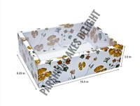 HAMPER BOX (TRANSPARENT) - 10 Pcs Pack, Floral, 10" X 8" X 3"