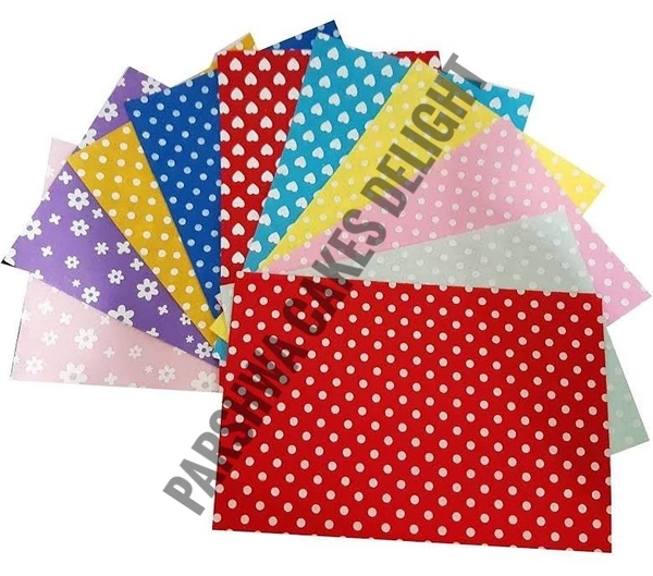 Big Cut Foil - Assorted Shades & Designs, 7" X 10", 50 Pcs Pack