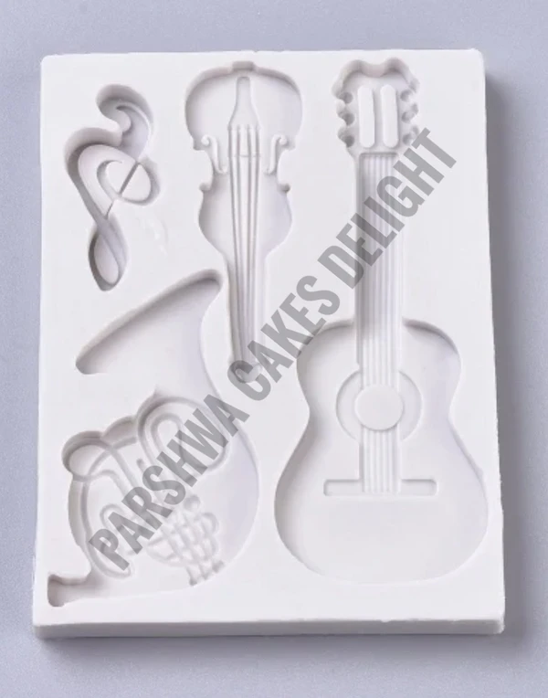 Guitar Silicone Fondant Mould