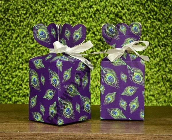 CHOCOLATE BOX - FEATHER PRINT, 10 PCS PACK
