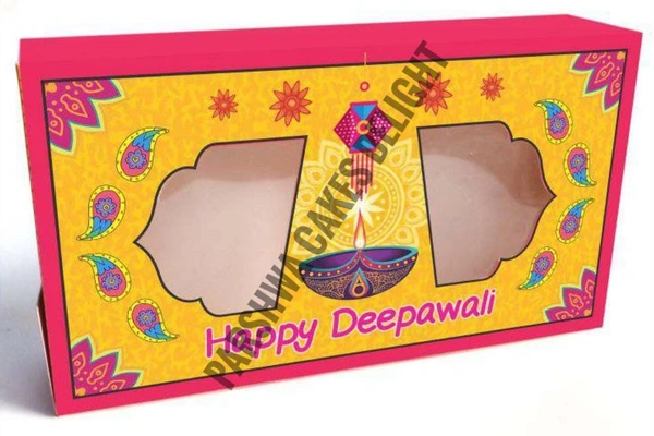 MULTI PURPOSE DIWALI CHOCOLATE BOX - 10 PCS PACK, 9" X 5" X 2", Yellow