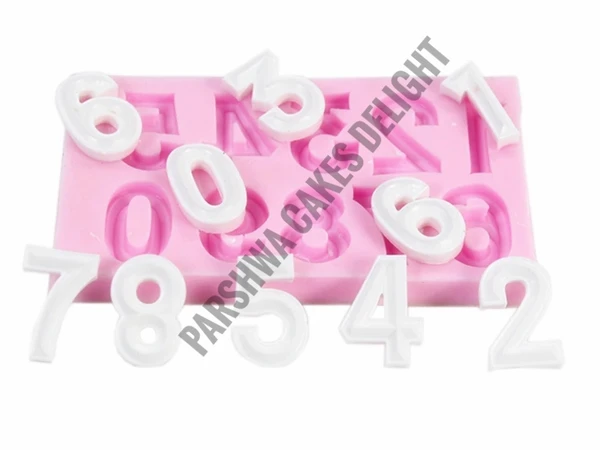 Number Fondant Mould Pink