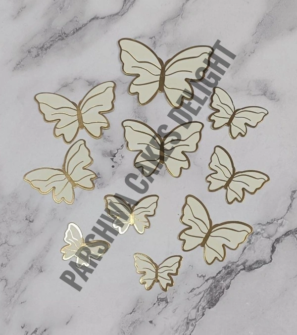 PAPER BUTTERFLY - 10 Pcs, Yellow