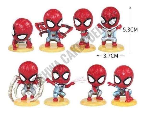 Mini Spidey Toy - 8 Pcs Set