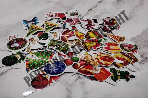 Christmas Character Paper Toppers - 10 Pcs Pack