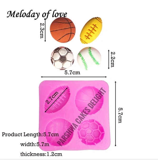 BALL FONDANT MOULD - 4 Variants