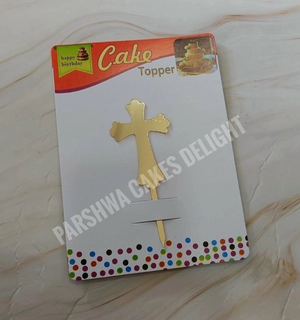 ACRYLIC TOPPER N - Cross 133, 4.5 Inches, Gold