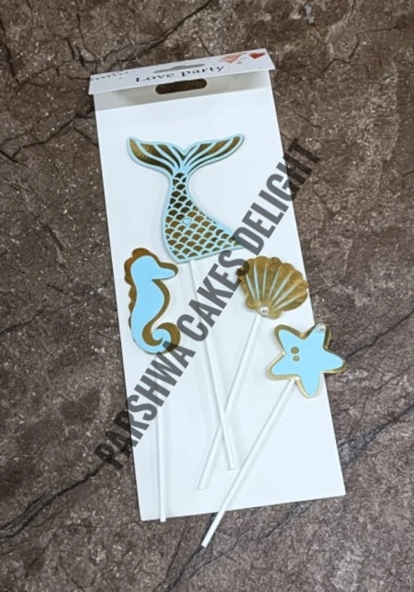 Mermaid Theme Topper - Blue