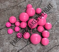 Imported Faux Balls - Rani Pink, 2Cm - 2.5Cm - 3Cm - 4Cm