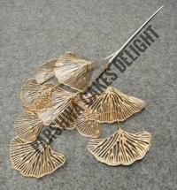 Artificial Gingko Leaves - 1 Stick, Gold