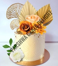 Artificial Gingko Leaves - 1 Stick, Gold